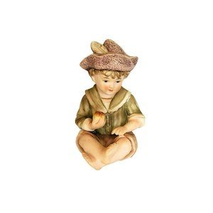 Vintage Porcelain Andrea by Sadek Made in Japan Boy Porcelain Figurine